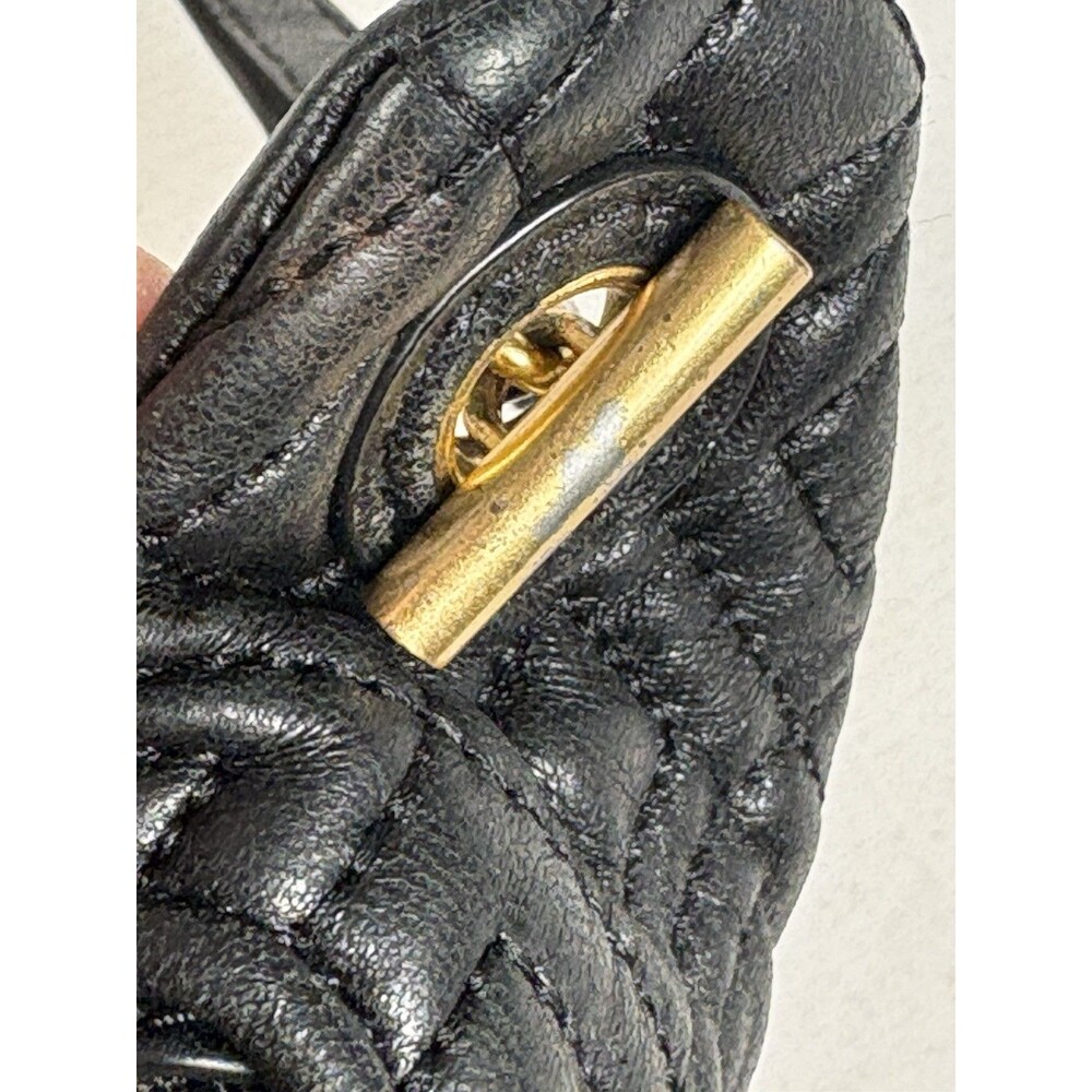 Tory Burch Fleming Soft Black Leather Quilted Belt /Bum Bag/Fanny /Shoulder Bag - Picture 8 of 11